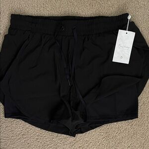 BuffBunny Black Athletic Shorts